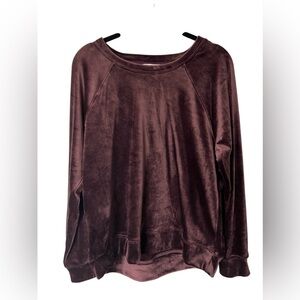 Magaschoni Burgundy Velour pullover size M
